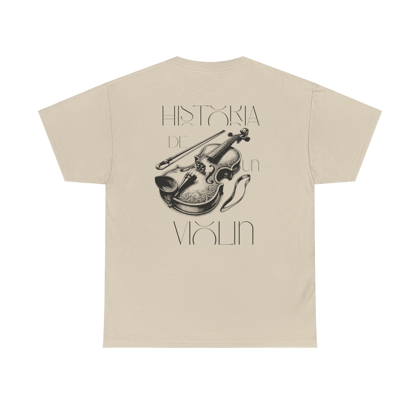 (Ropa Ft Hector David) Vintage Violin Graphic Tee, Unisex Cotton T-Shirt, Retro Violin Art, Perfect for Musicians, Music Lover Gift,