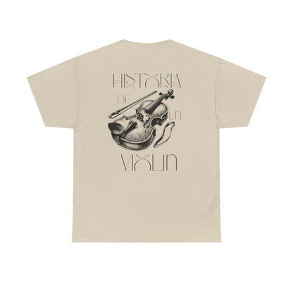 (Ropa Ft Hector David) Vintage Violin Graphic Tee, Unisex Cotton T-Shirt, Retro Violin Art, Perfect for Musicians, Music Lover Gift,