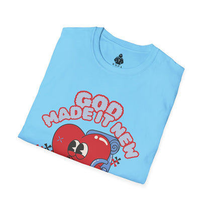 God Made New Unisex Softstyle T-Shirt - Fun & Playful Graphic Tee