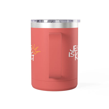 Inspirational Jesus Is King Coffee Mug Tumbler | 15oz, Faith Gift, Christian Cup, Religious Drinkware, Unique Keepsake