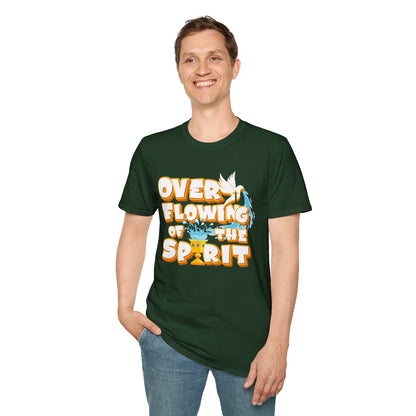 Overflowing of the Spirit Unisex Softstyle T-Shirt - Inspirational Graphic Tee for Everyday Wear