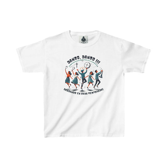 Dance Celebration Kids Heavy Cotton Tee - Fun & Stylish for Young Dancers