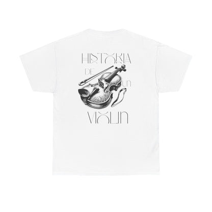 (Ropa Ft Hector David) Vintage Violin Graphic Tee, Unisex Cotton T-Shirt, Retro Violin Art, Perfect for Musicians, Music Lover Gift,