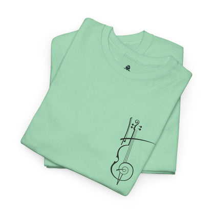 (Ropa Ft Hector David) Vintage Violin Graphic Tee, Unisex Cotton T-Shirt, Retro Violin Art, Perfect for Musicians, Music Lover Gift,