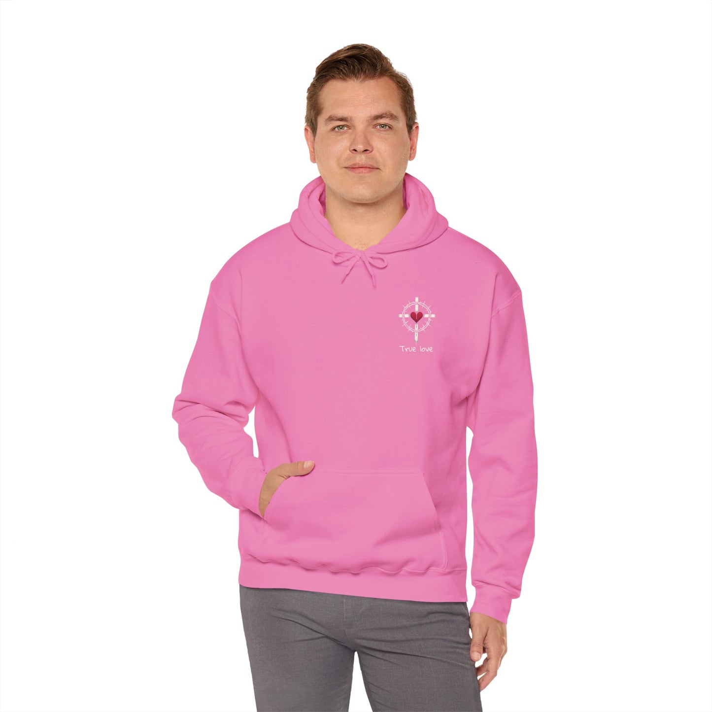 True Love Hoodie - Cozy Unisex Sweatshirt, Heart Design Gift, Valentine's Day Apparel, Casual Love Wear, Everyday Comfort