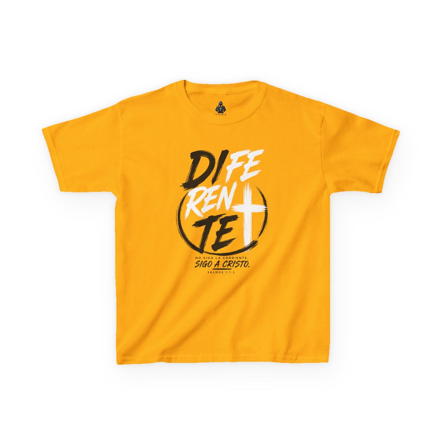 Kids Tee — "Diferente" Christian Cross Graphic