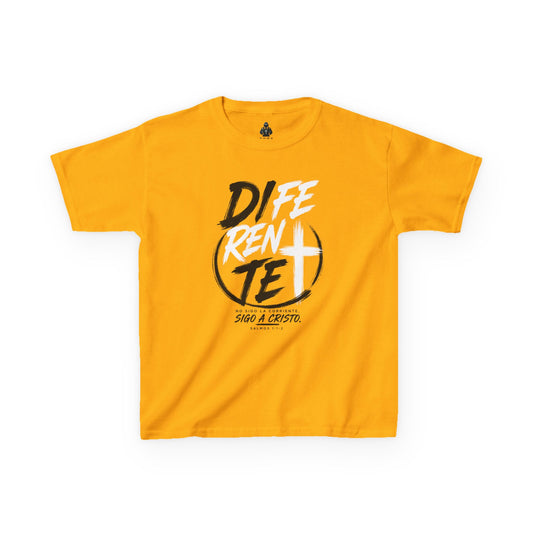 Kids Tee — "Diferente" Christian Cross Graphic