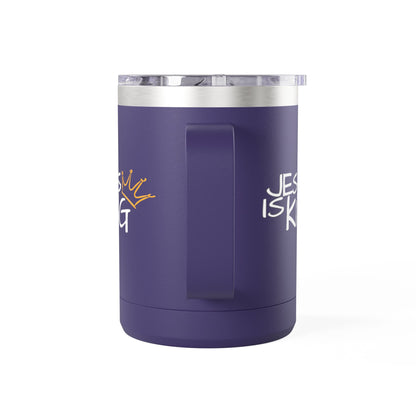 Inspirational Jesus Is King Coffee Mug Tumbler | 15oz, Faith Gift, Christian Cup, Religious Drinkware, Unique Keepsake