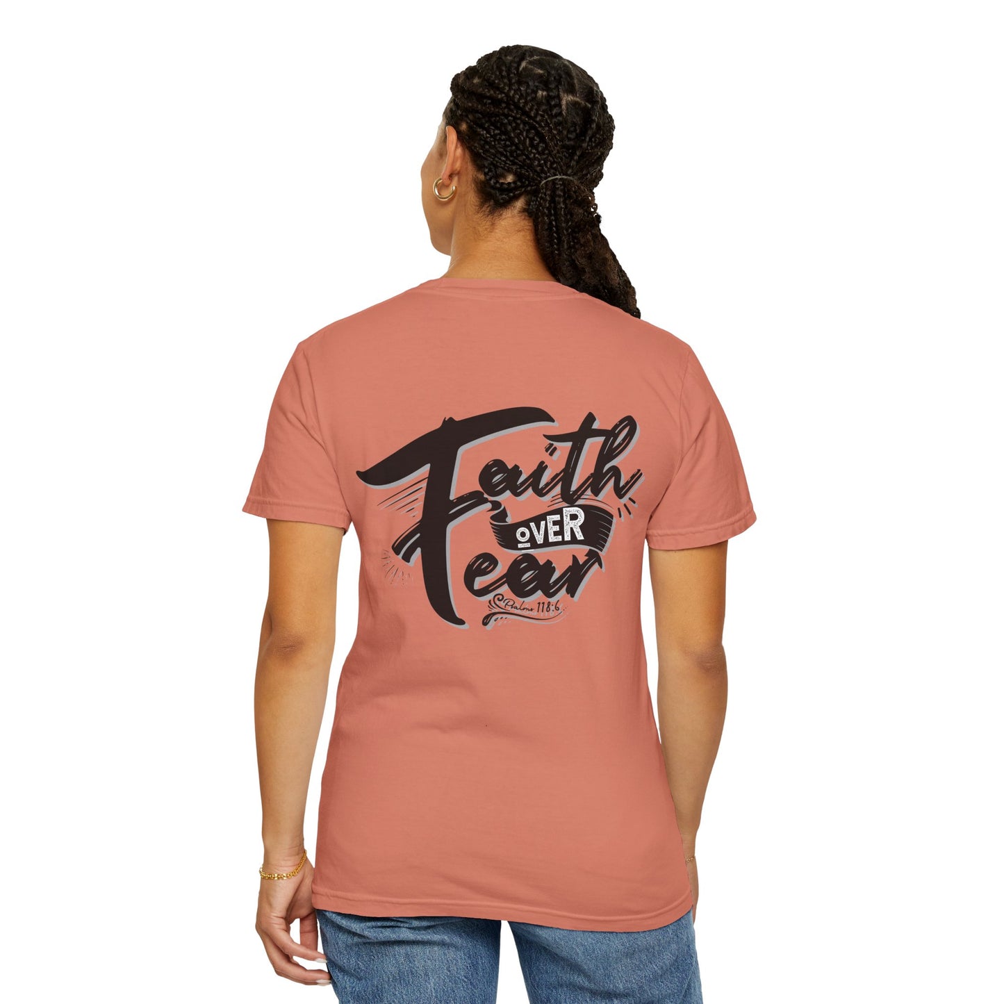 Faith Over Fear Graphic Tee, Inspirational T-Shirt, Christian Apparel, Unisex Religious Shirt, Powerfull Fashion