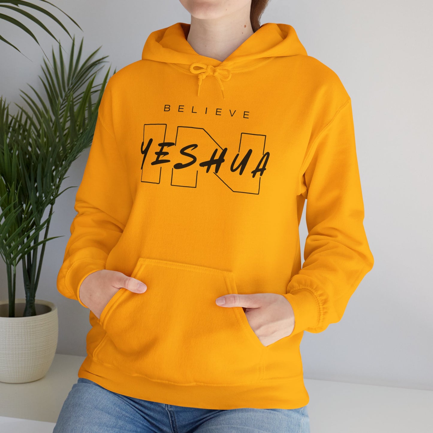 Unisex Heavy Blend™ Hooded Sweatshirt - 'Believe Yeshua' Inspirational Hoodie